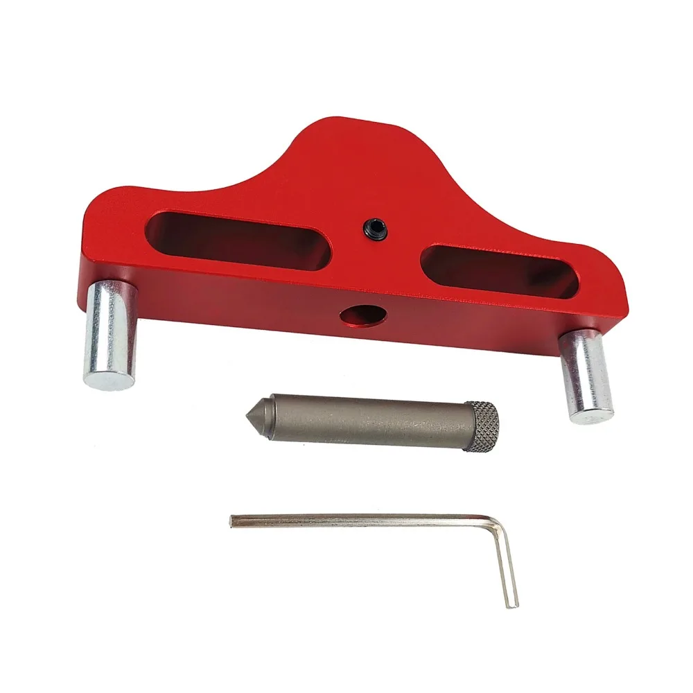 Precision Aluminum Alloy Center Finder Tool 95mm Drilling Marking Center Line Scriber Red Marking Gauge Tool For Woodworking