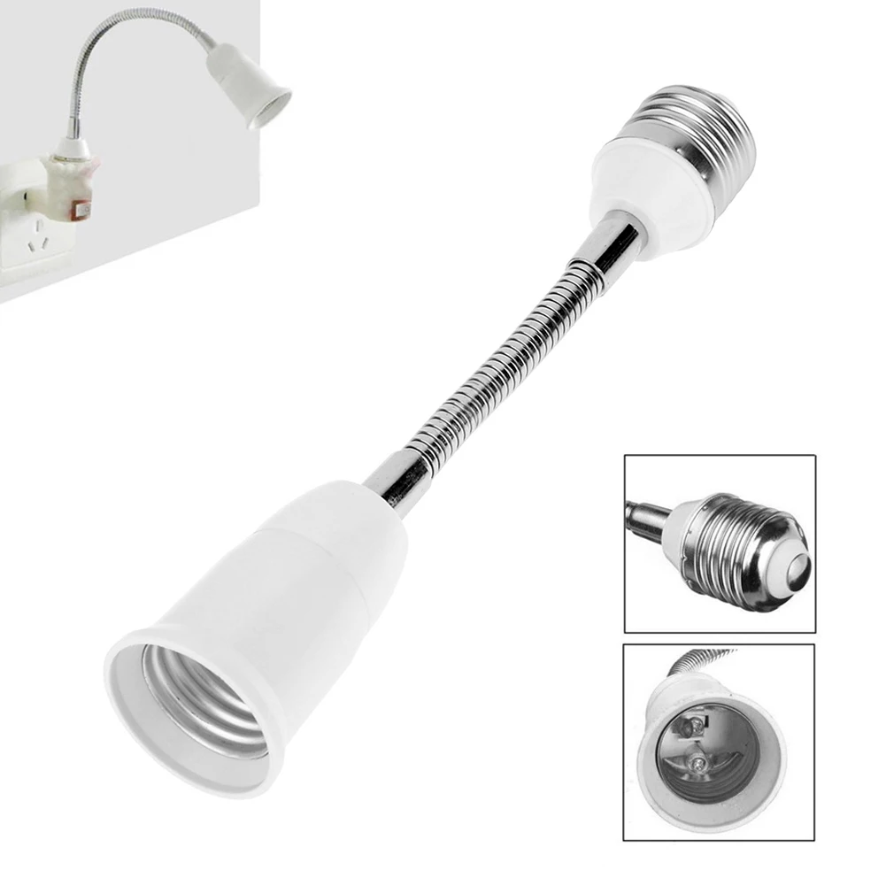 E27 to E27 Flexible Extension Adapter LED Light Bulb Lamp Base Holder Converter Practical Lighting Parts Accessories