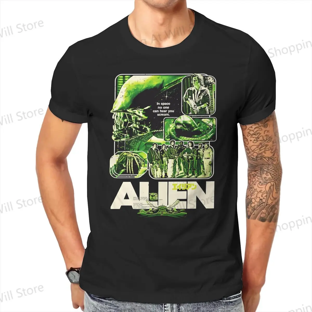 Tops 100% Cotton Leisure Sports  Xenomorph Essential Alien Mencosy Men's and women's T-shirts   Tshirt Top