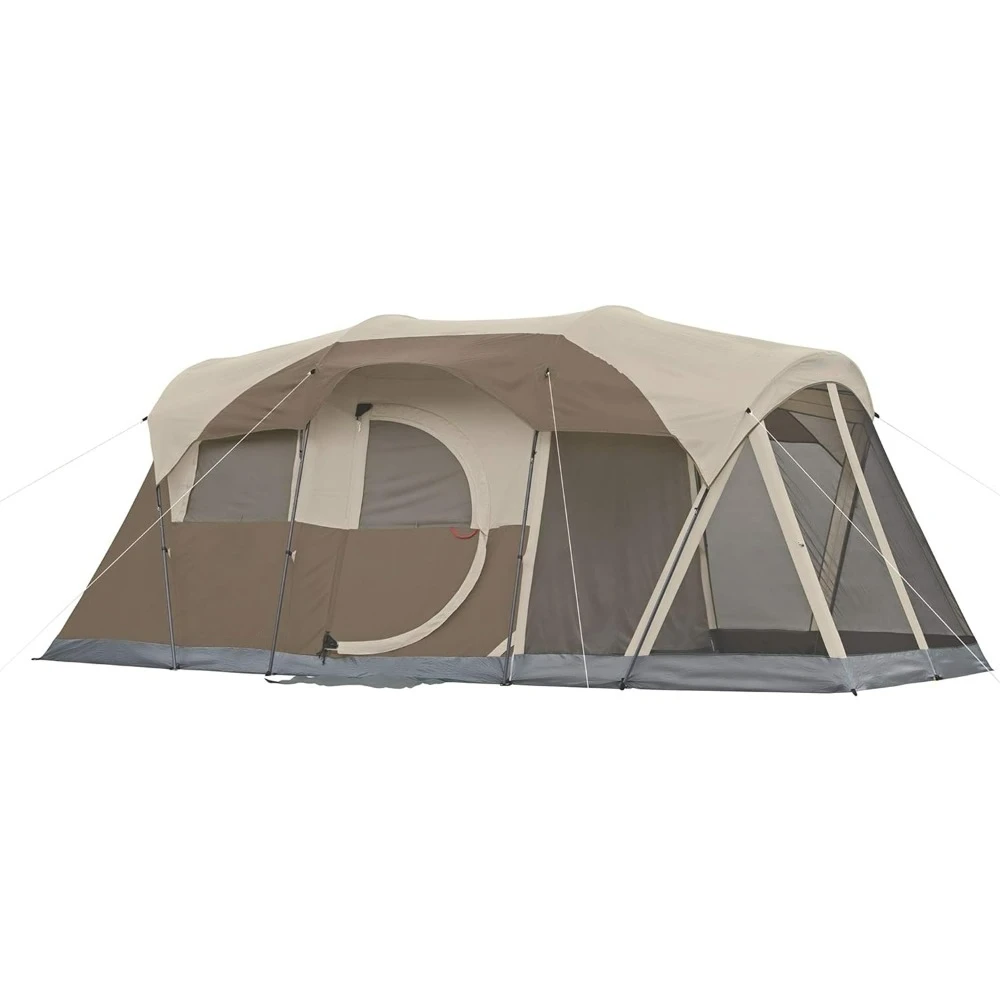 

Camping Tent With Screened Porch, Weatherproof 6-Person With Included Rainfly And Carry Bag, Tent With Screened-in Porch