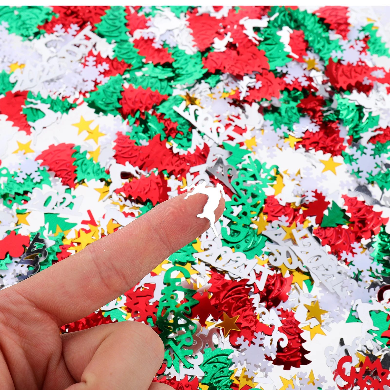 

100G Christmas Confetti Party Table Decor Wedding Carnival Festival Birthday Glitter Colorful Plastic Celebratory Supplies