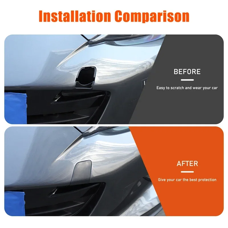 

ABS Black For Mazda MX-5 ND 2016-2025+Car styling Car front and rear trailer cover decoration sticker Car protection accessories