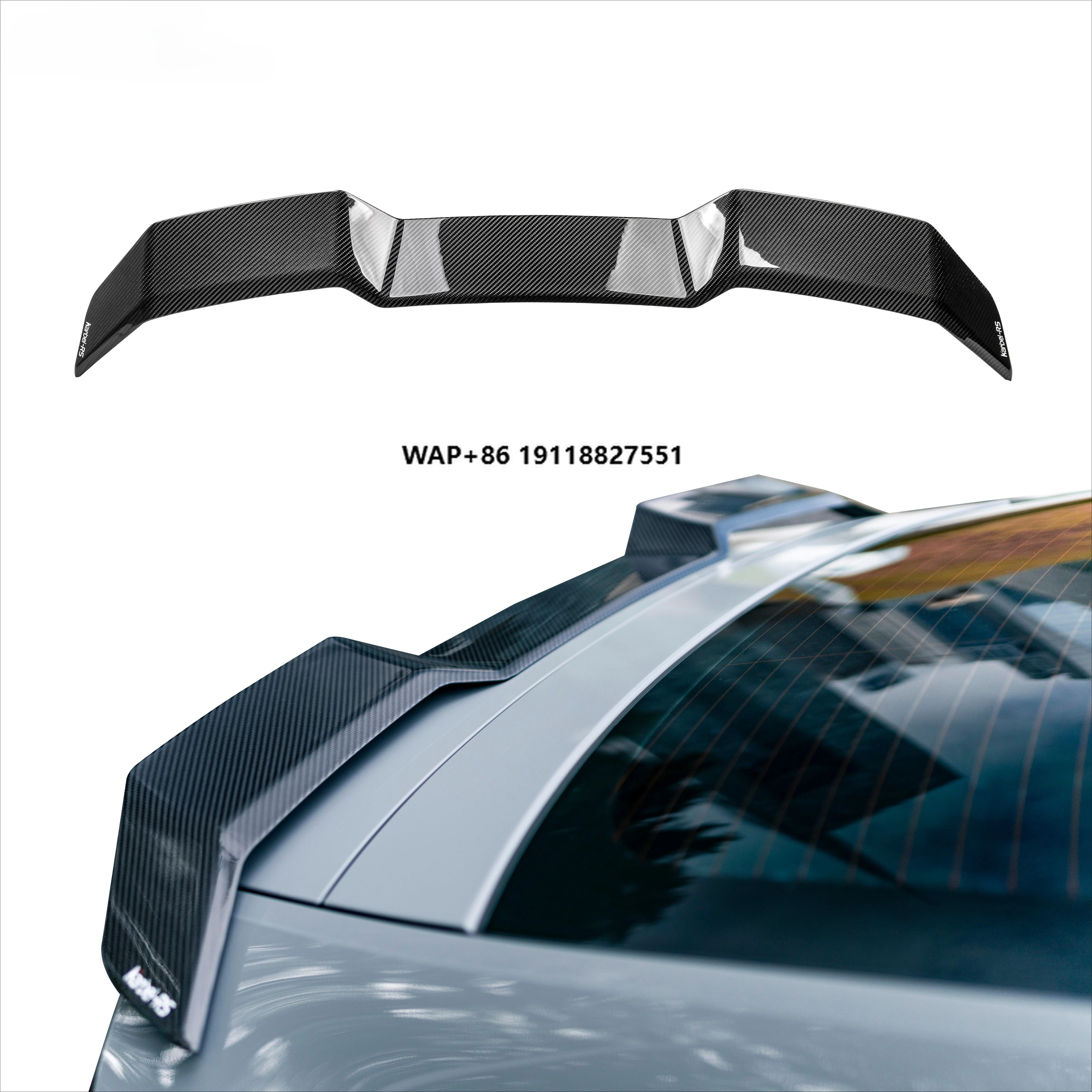 

Karbel Spoiler KB Style Carbon Fiber Rear Trunk Wing Spoiler for RS7 C8 A7 S7 2018+