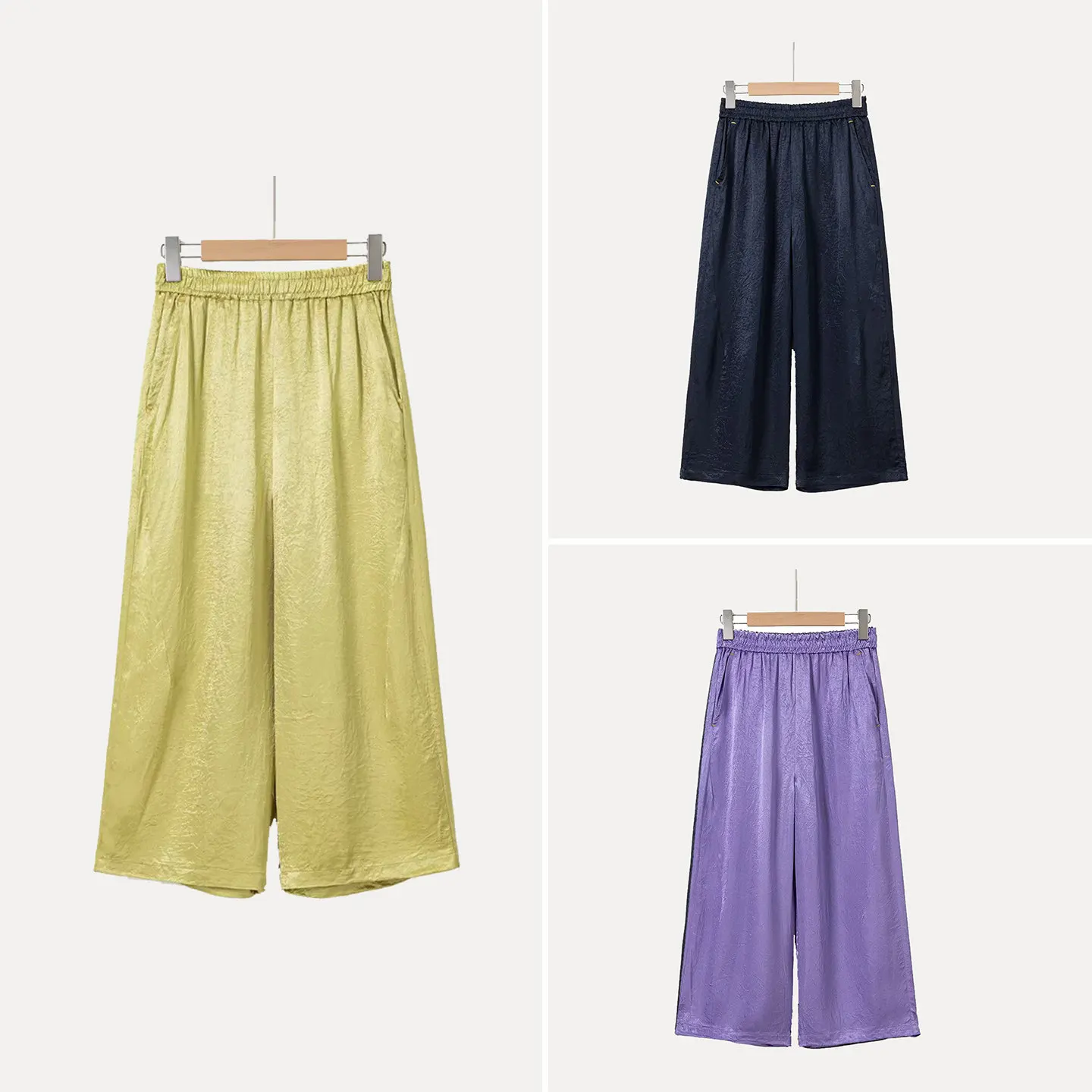 

New 2026 Chinese Style Casual Loose Elastic Straight Leg Pants Women's Summer Fashion Drawstring Tuck Pleated Loose Fit Trousers
