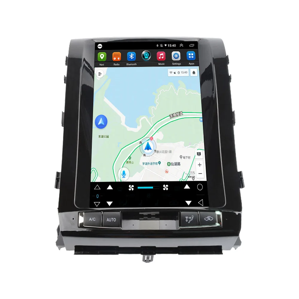 Автомобильный GPS-навигатор в стиле Тесла, Android 13, 128 ГБ, 13,8 дюйма, для TOYOTA LAND CRUISER LC200, 2008-15, головное устройство, мультимедийный плеер