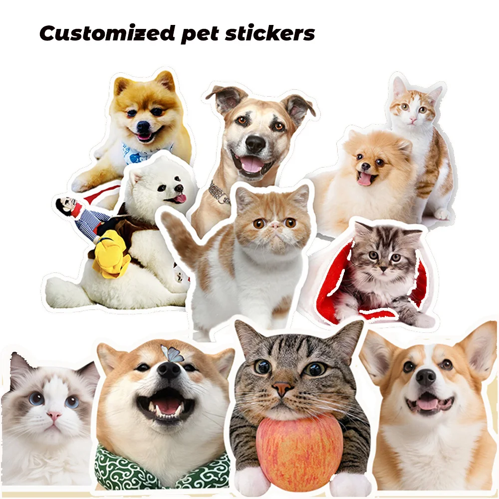 

Customized Pet Stickers | Unique Cat & Dog Photo Stickers | Personalized Decoration for Homes, Mobile Phones, Suitcases and Cars