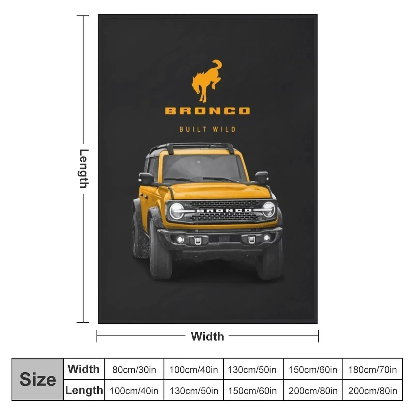 Bronco and Logo - Cyber Orange Throw Blanket Summer Beddings Warm Blankets For Baby Plush Nap Blankets