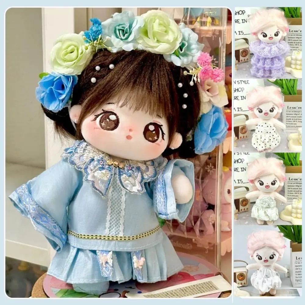 Cute Doll Lovely Skirt Fashion Retro Chinese Style Plush Dolls Clothes 7 Styles DIY Hairpin Flowers Decoration