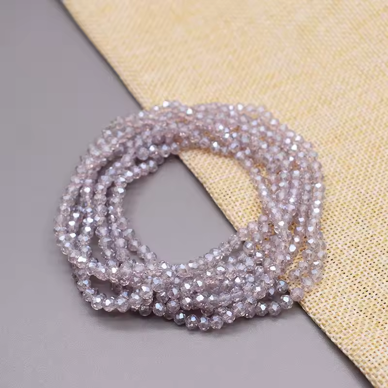 Yanqi 2 3 4mm Rondell Austria Faceted Crystal Beads Round Glass Beads Loose Spacer Beads for Jewelry Making DIY - Image 23
