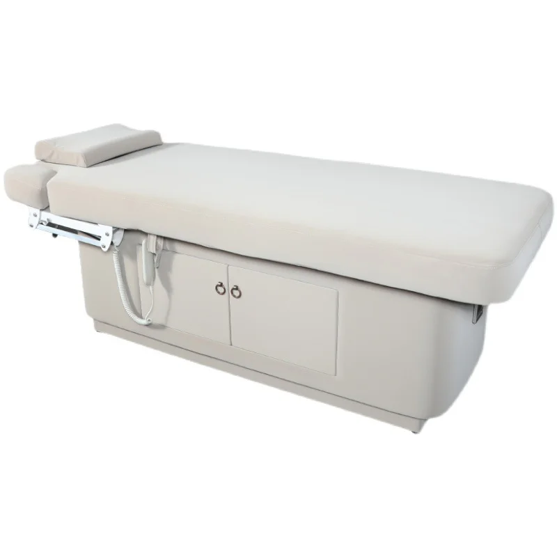 الطراز الحديث مع مقصورات تخزين الأضواء الملونة 3 أدوات تحكم في المحركات مساند للذراعين الناعمة سرير تدليك سرير التجميل #2