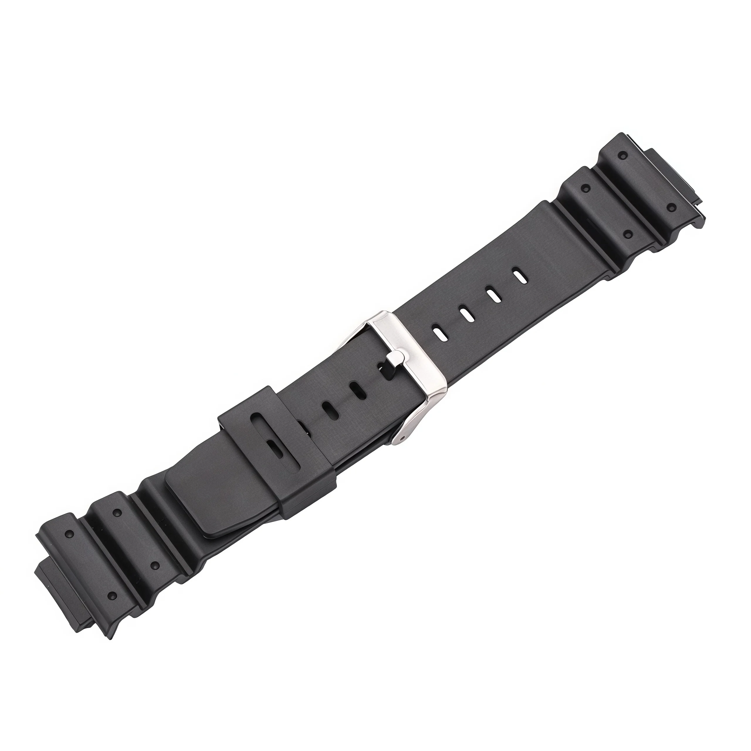 16mm Rubber Watchbands Men Black Sports Diving Silicone Watch Strap Band Metal Buckle Accessories For 9052 Series