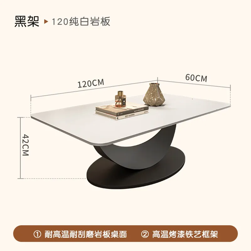 Wide Minimalist Coffee Table Fireplace Collectable Center Table Space Saving Secure Tavolino Salotto Living Room Furniture