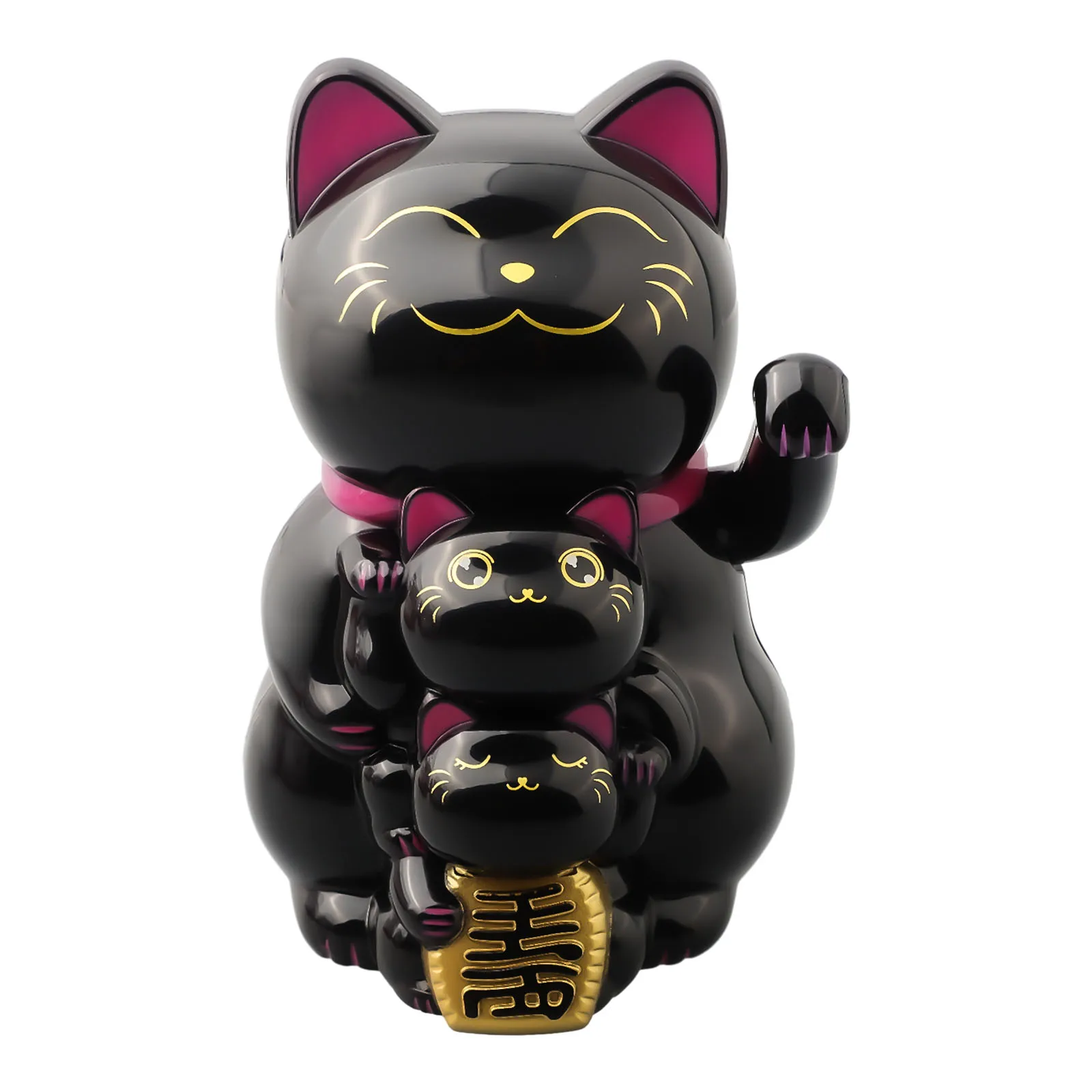 Home 7.7*7.7*11.4CM Yellow White Black Gold Lucky Cat Lucky Cat Ornament Shop Decor Home Decor Automatic Plastic