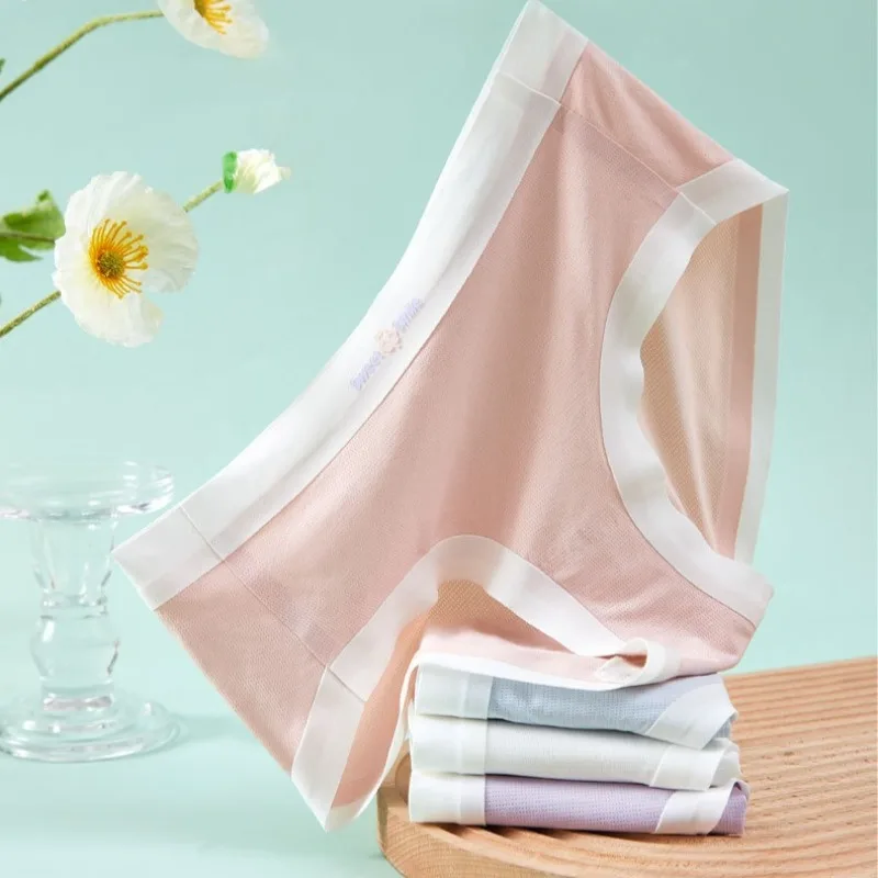 

4PCS Summer Girl Cool Mesh Breathable Panties Kids Soft Comfort Antibacterial Briefs 3+y Young Children Cute Seamless Underwears