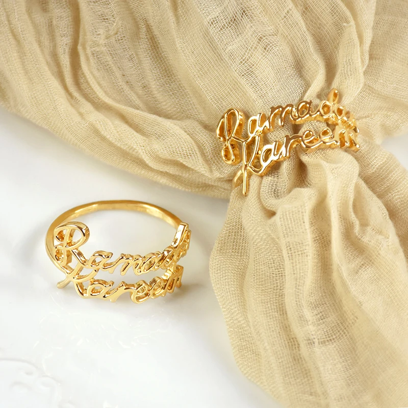 

2/4/6pcs Ramadan Kareem Napkin Ring Eid Mubarak Alloy Napkin Buckle Muslim Islamic Home Dinner Table Decoration Eid Gifts 2024