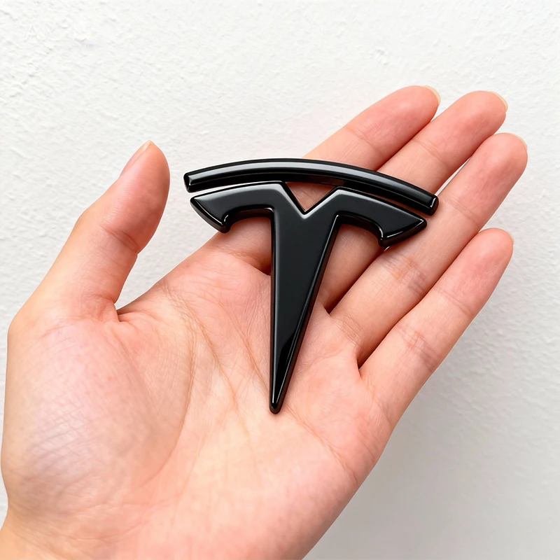 1Pcs 3D 금속 스티커 테슬라 모델 3 모델 Y S X 사이버트럭 로드스터 Juguete SpaceX Bonina 용 자동차 바디 트렁크 데칼