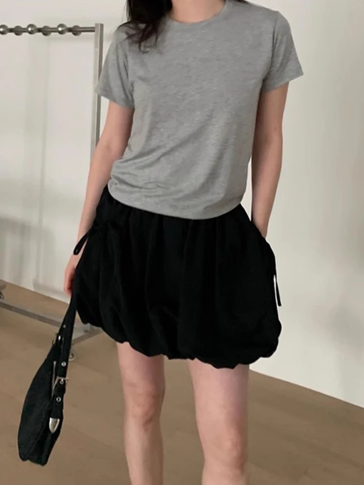 リリアナガールの花柄ブルームハーフスカート女性の夏の新しい甘い多用途痩身白ふわふわショートスカートハイウエストショートドレス