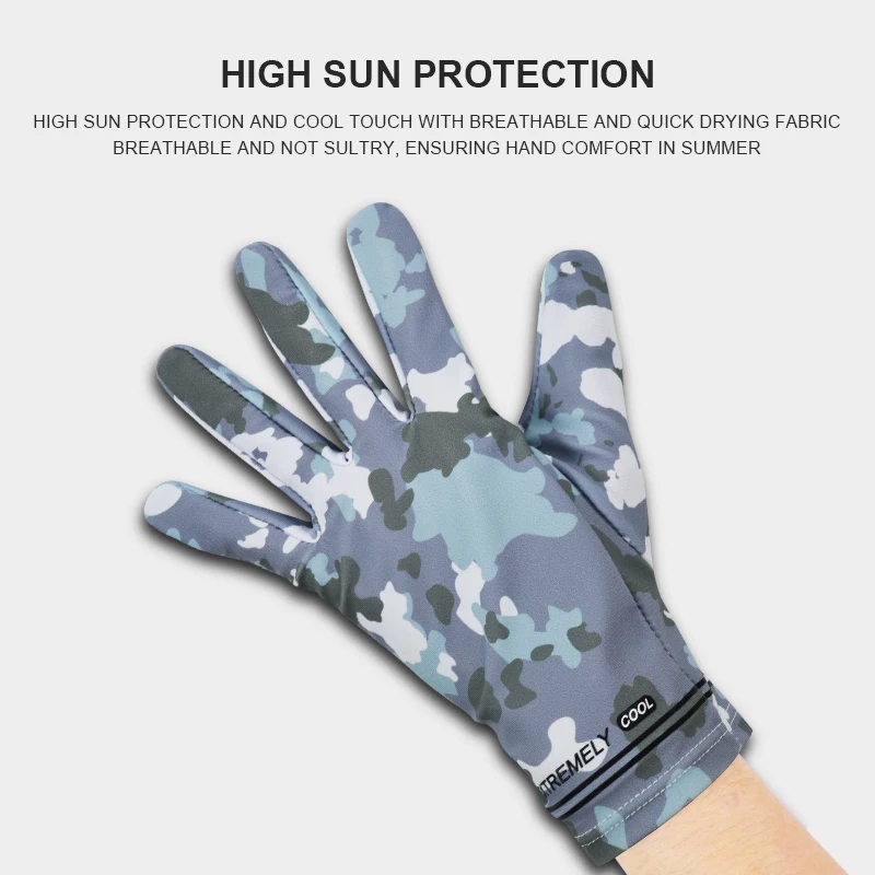 Summer Outdoor Fishing Waterproof Mens Gloves Full Finger Anti-slip Breathable High Elastic Sport Ridding Cycling Hiking Glove