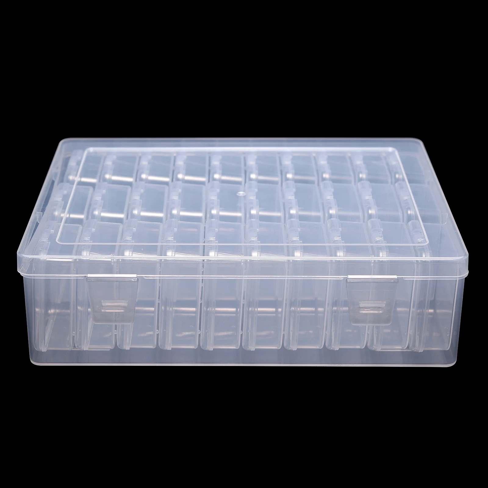 14/20/30/45グリッドプラスチック収納ボックス透明コンテナケースネイルアート収納ボックス個別防塵ジュエリー収納ボックス