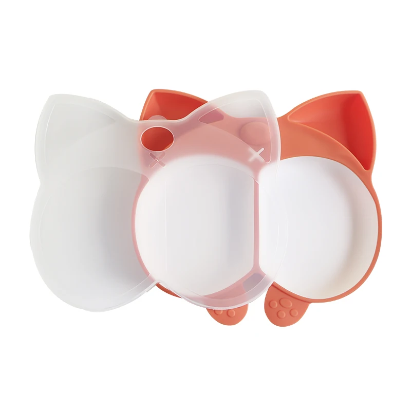 

Cartoon Cute Design Silicone Baby Feeding Board Bisphenol A Free Children's Plate Baby Cutlery