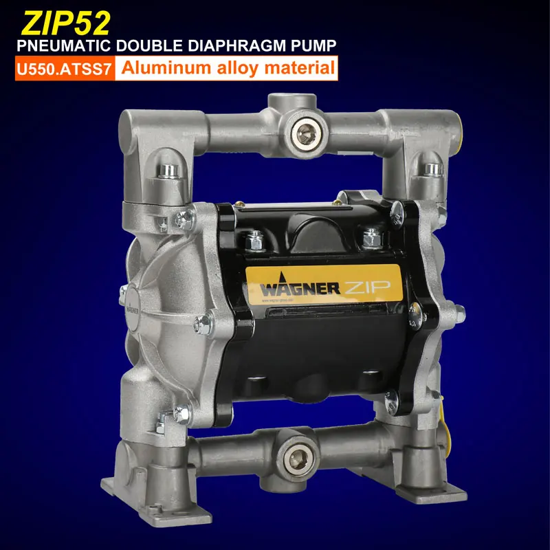 Wagner Double Diaphragm Pump (U551.ATSS7) Zip 52 Pneumatic Aluminum Alloy 1 Set Pompe a air Air Powered Low Pressure 5KG