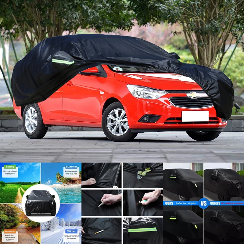 

Всепогодные автомобильные чехлы для Chevrolet Sail 6-в-1, водонепроницаемые, пылезащитные, УФ-защитные, снежные, устойчивые к царапинам, защита