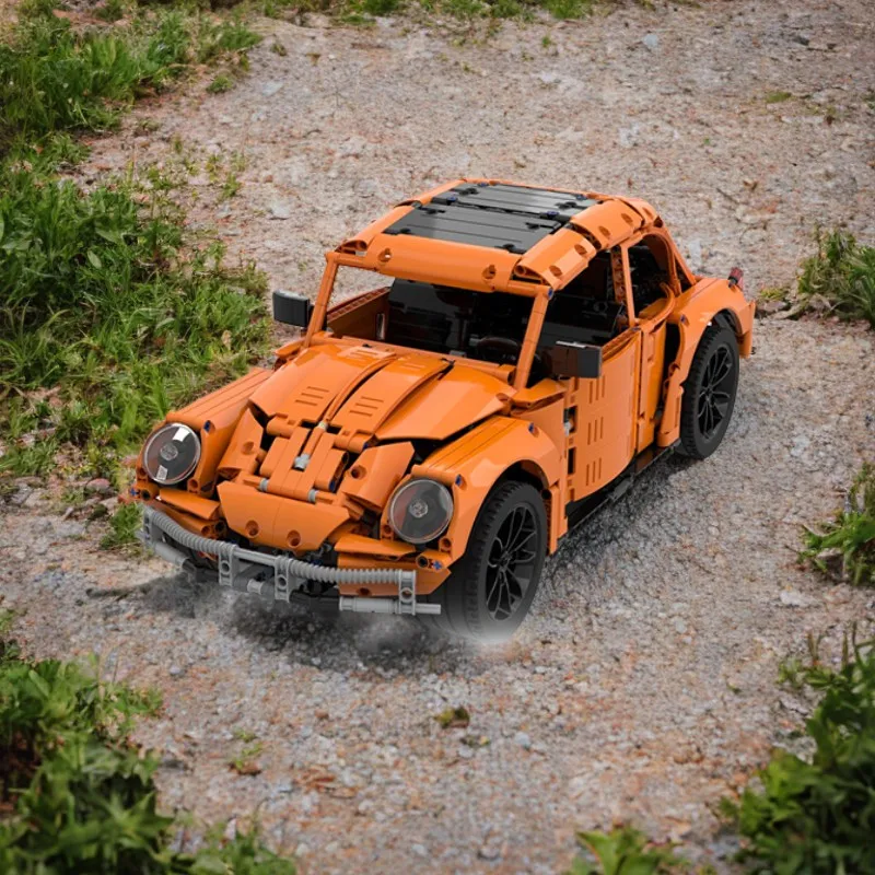 

MOC VWs Beetle 1967 1568 шт. строительные блоки развивающие DIY строительные игрушки креативный подарок для детей мальчиков девочек Рождество 125