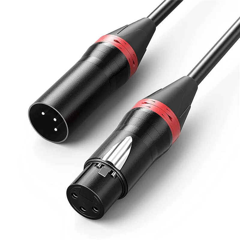 

A31R-2PCS XLR Microphone Cables XLR Cable XLR Male To Female Audio Microphone Cable 10 Ft