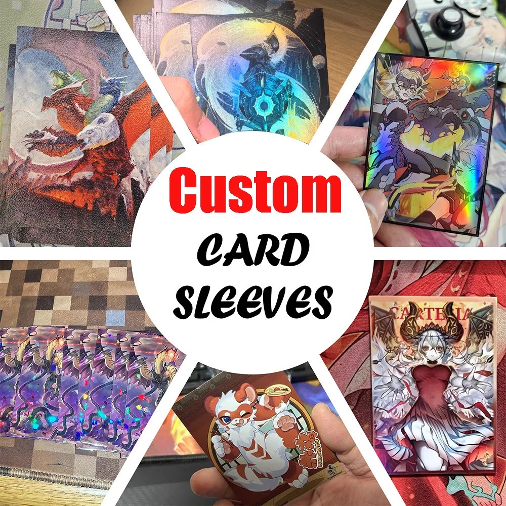 15PCS/50PCS/60PCS/70PCS HD Custom Card Sleeves/ YGO/ PTCG Anime Card Sleeves Board Game Cards Protector for Trading Cards Gift