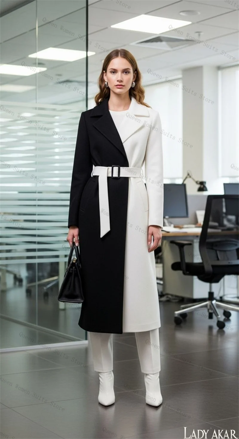 

White Women Suit Skirt Set 2 Piece Crystals Blazer+Prom Dress Formal Office Lady Jacket Autumn Wedding Guest Coat Customized