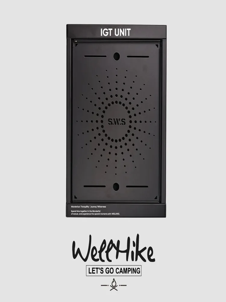 屋外ステンレス鋼ティートレイ-wellhike-多機能キャンプ旅行テーブル-ピクニックパークレジャー家具用節水テーブル