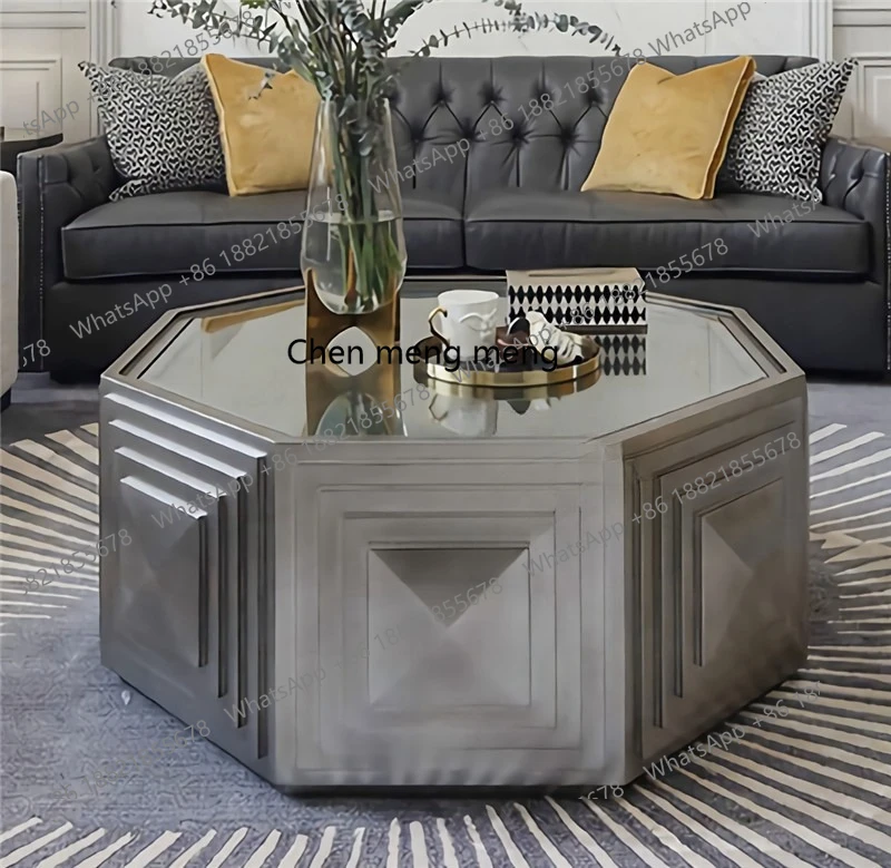 

Living Room Solid Wood Coffee Table Multi-sided Creative Fashion Light Luxury Tea Table Small Apartment Simple High-end