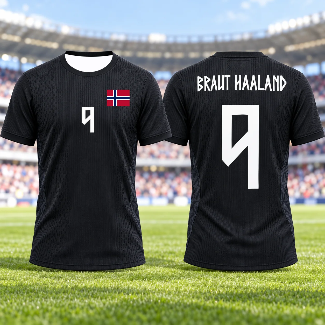 2026/27 Men Women Haaland 9 Norway Fan Football Jersey Short Sleeve Crew Neck Polyester Soccer Shirt Red Black White
