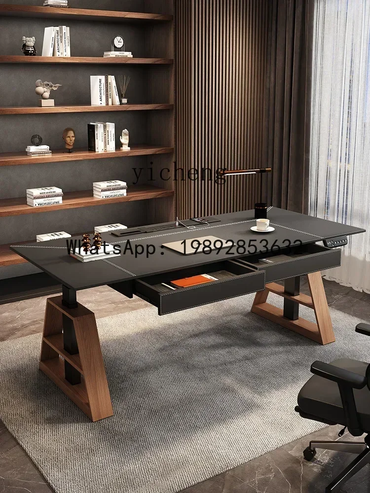 

b2 Electric Lifting Desktop Computer Desk Workbench Intelligent Solid Wood Office Desk