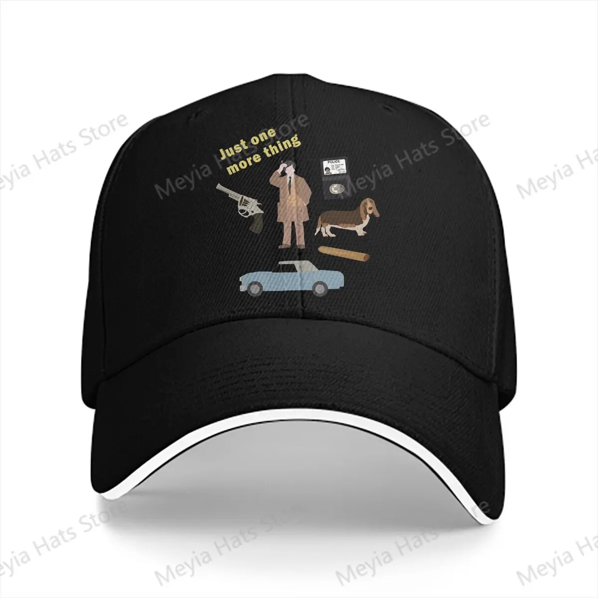 Inspired Collage Columbo Movie Multicolor Hat Peaked Women's Cap Personalized Visor Protection Hats