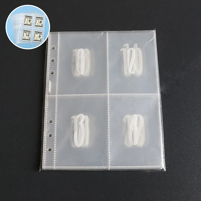 

25 Sheets Of 100 Envelopes Save Money Challenge Pre-marked 1-100 Money Bag Cash Filler A5 Ring Adhesive Insertion Replacement
