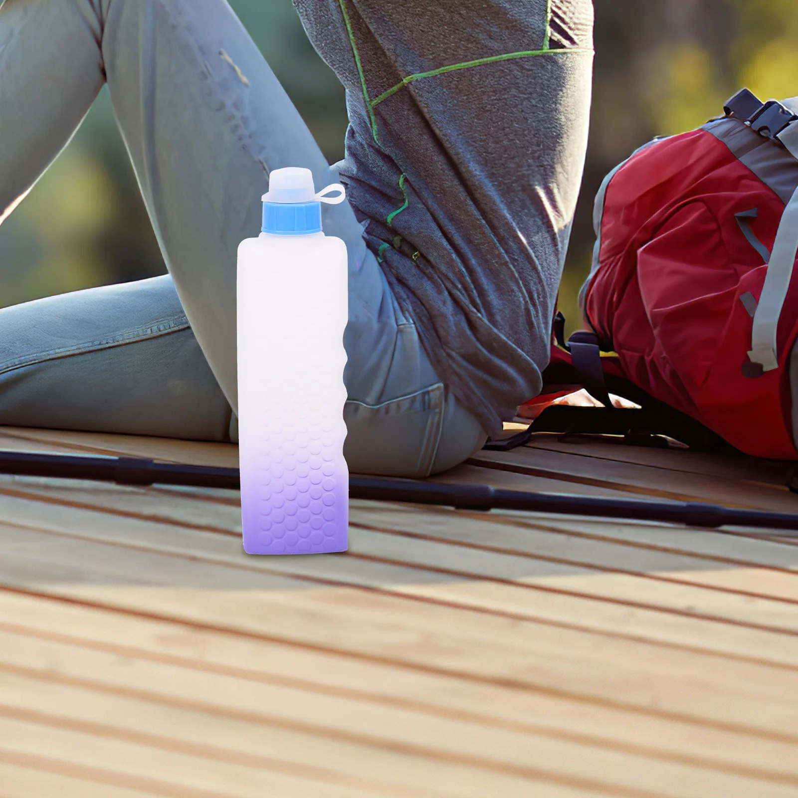 

Gradient Color Water Bottle Sports Lightweight Portable Daily Use Drink Supplies Compact Fitness Container Reusable Outdoor