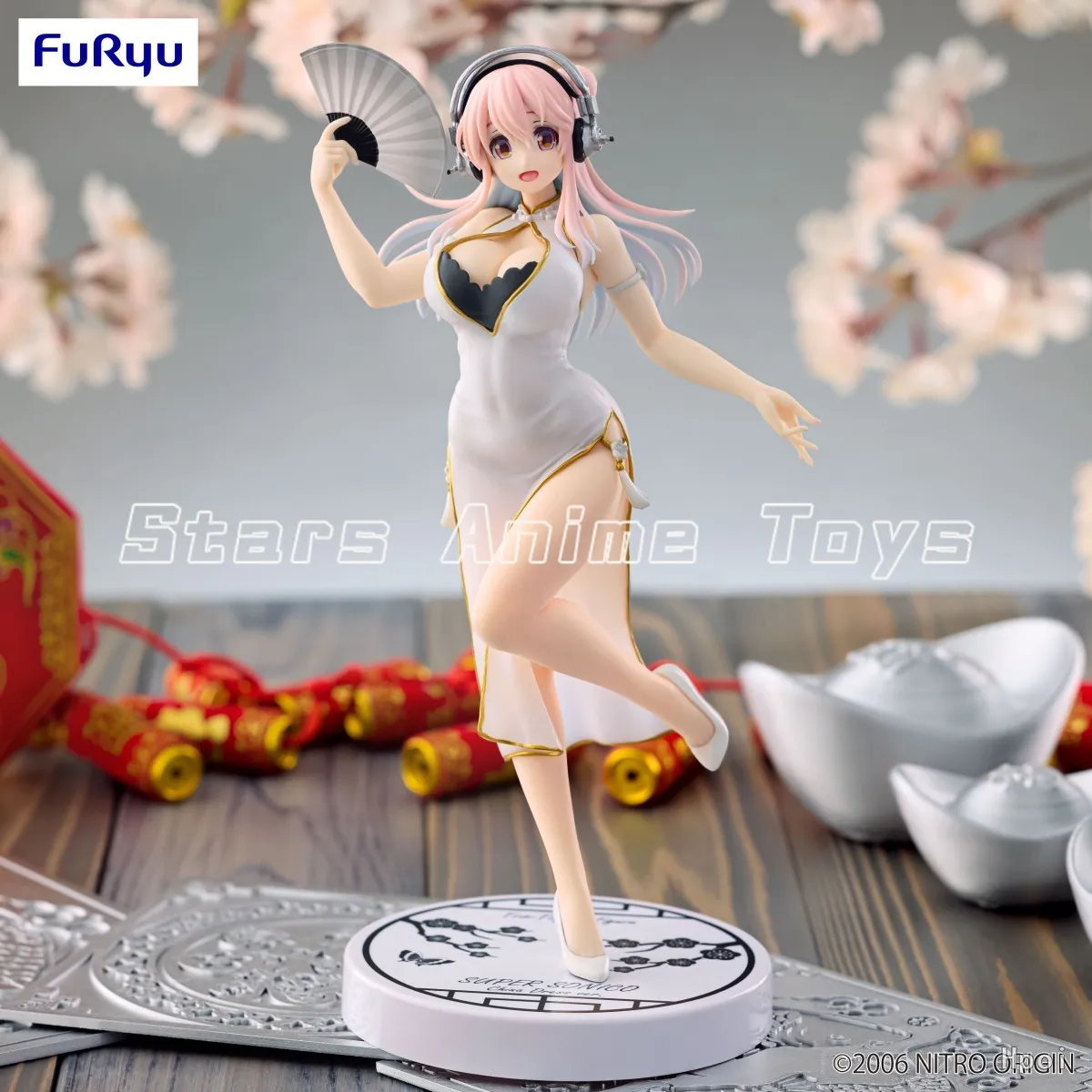 【Prevendita】Figura originale FuRyu Trio-Try-iT SUPER SONICO Collezione di modelli di giocattoli in stile Cheongsam bianco