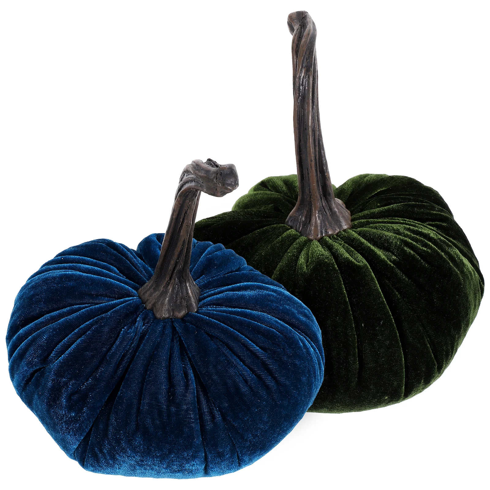 

2 Pcs Olive Green Blue Stuffed Pumpkin Decoration Halloween Home Accessories Halloween Stuffed Pumpkin Fall Party