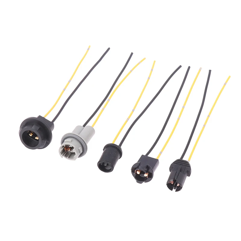 New 2PCS T10 T13 T15 Soft Bulb Holder Adapters Cable LED Bulb Connector Socket Wedge Base Light Bulb Plug