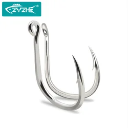 ZYZHE 5~10pcs JIG Assist Hook Sea Fishing Hooks 9 Sizes BKK Hooks Boat Fishing Fishhooks Bkk8062 5X Reinforced Tuna Hooks Tackle