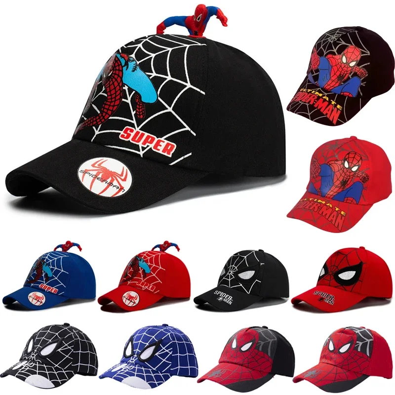 

Marvel Brand Spider Man Cartoon Children Baseball Cap 2-8 Years Kids Outdoor Sunshade Hat Boys Superhero Hip Hop Hat Four Season