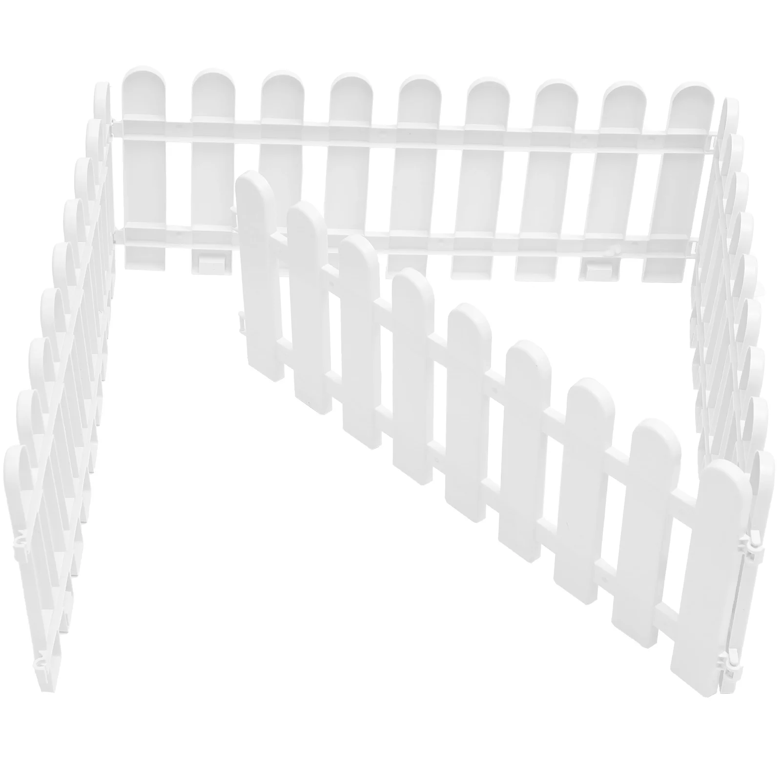 

4 Pcs The Fence Barrier Decorative Flower Bed Edging Borders Outdoor Garden Plastic Dog Fences for Yard Portable