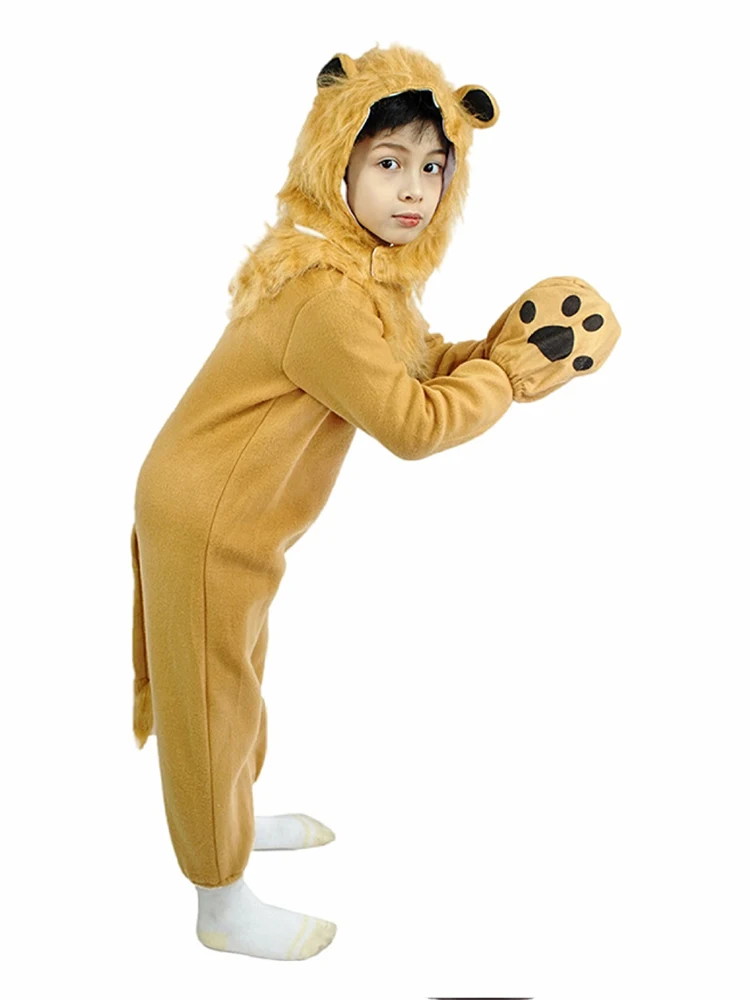 Kid Animal Halloween Costume Set Cute Plush Party Performance Outfit For Childrens Stage Show Role Play Trick Or Treat Adventure