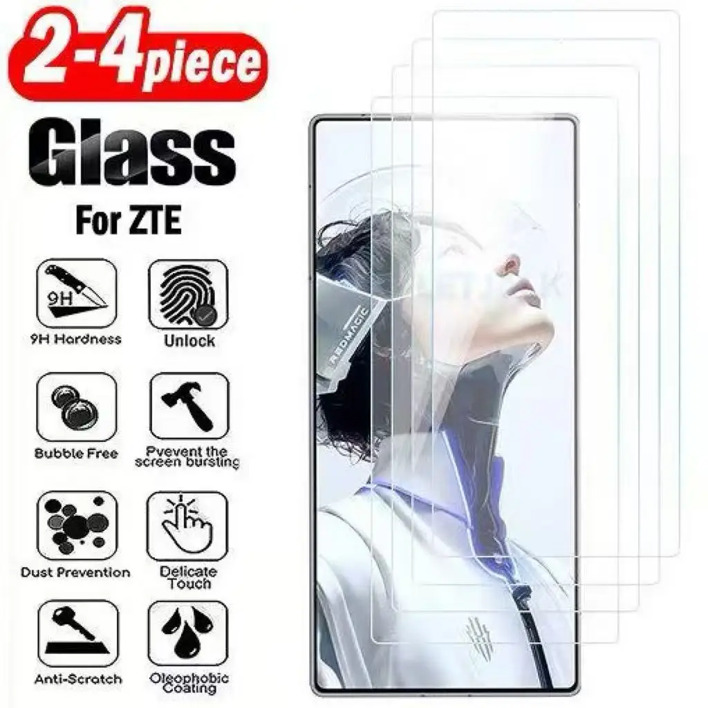 

2-4Piece Tempered Glass For ZTE nubia RedMagic 11 11S Pro+ 11 Air Screen Protector For Nubia Z80 Z70 Ultra Full Cover Clear Film