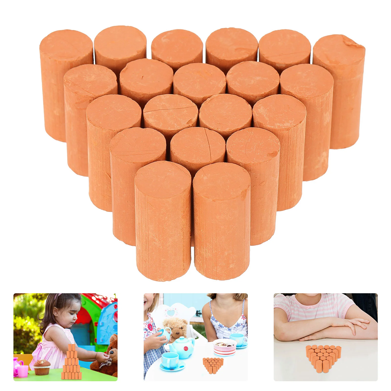 

20 Pcs Miniature Bricks for Simulated Building Blocks Red Clay Safe Craft Realistic Look Gifts Kids Architecture