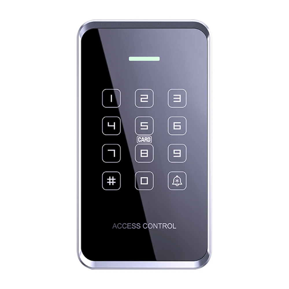 1000Users NFC Access Control Keypad Waterproof Backlight Touch Screen 125Khz+13.56Mhz RFID Proximity Card Password Unlock Reader