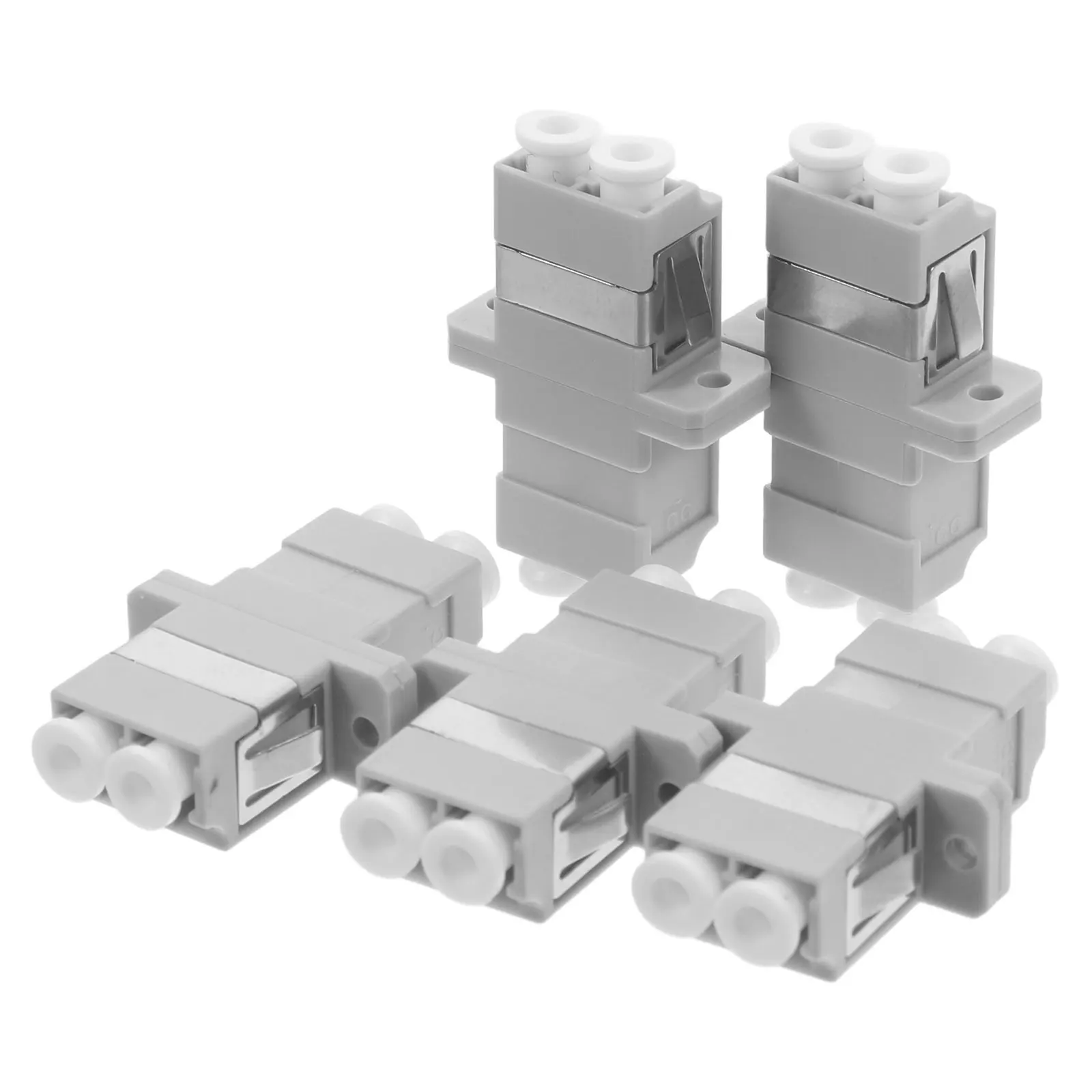 

5pcs Fiber Optic Adapter Coupler LC Split Design Stable Connection Versatile Compatibility Easy Installation Material