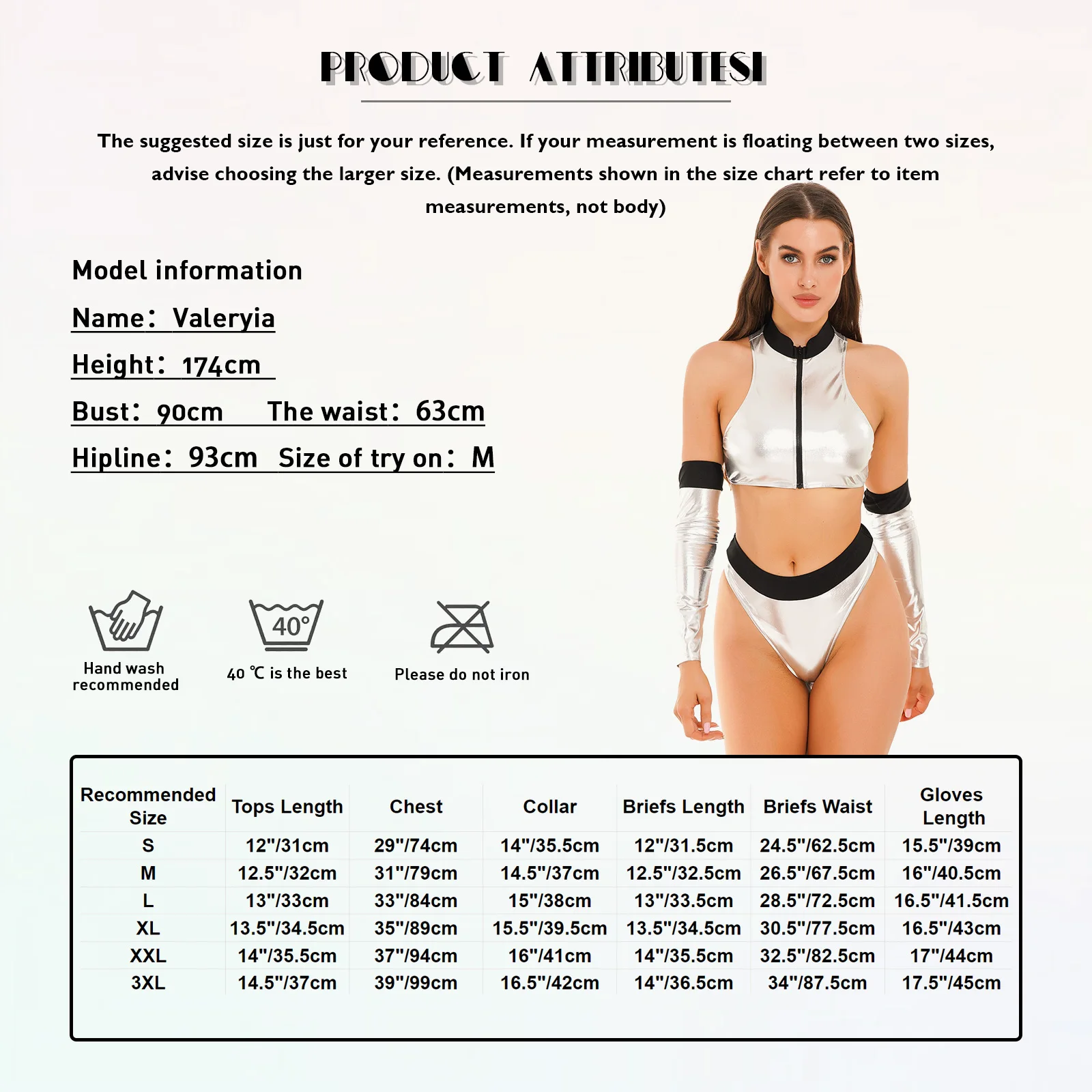 Frauen Sexy Astronaut Kostüm Zwei-Stück Silber Zip Up Crop Top mit Höschen Handschuhe Halloween Raum Pilot Cosplay Phantasie kleid