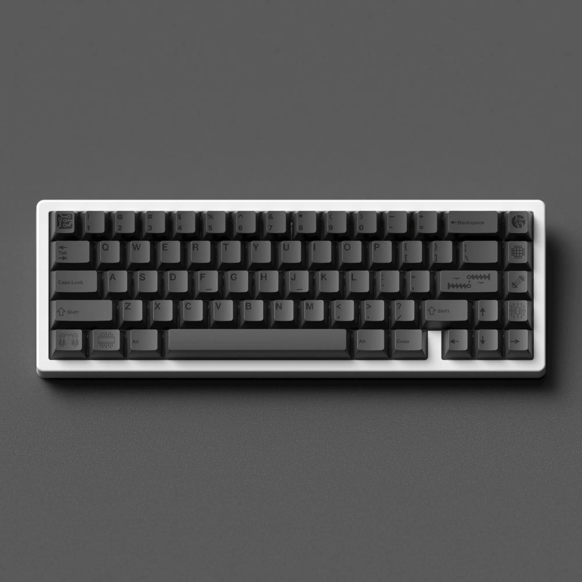 JKDK Dark Matter 2.0 PBT Keycaps Dye-Sub Cherry Profile Side-Engraved Keycap Set for Mechanical Keyboard